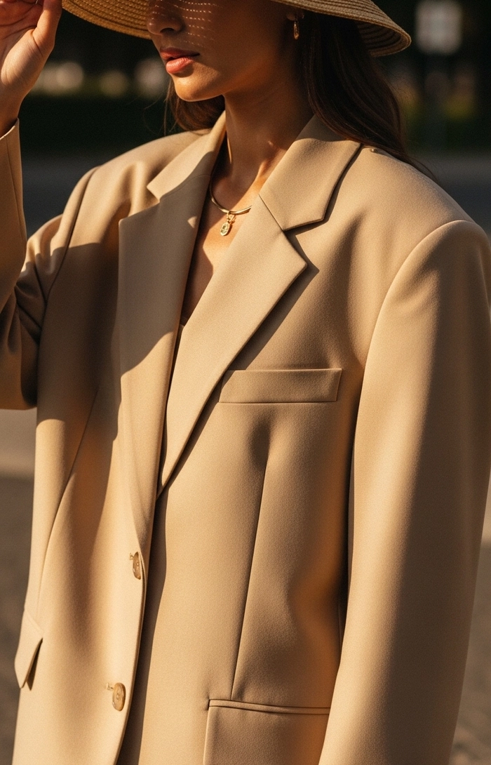 Blazer Soft Chic Areia Feminino