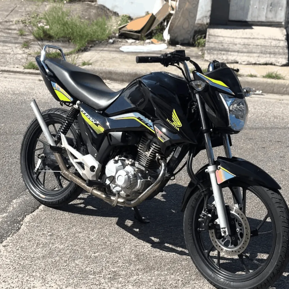 Kit Titan 160 2024 + Rabeta fan + frente farol verde limão e holo