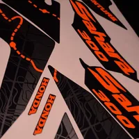 Kit Sahara 300 Adv preto fosco e laranja refletivo - imagem 1