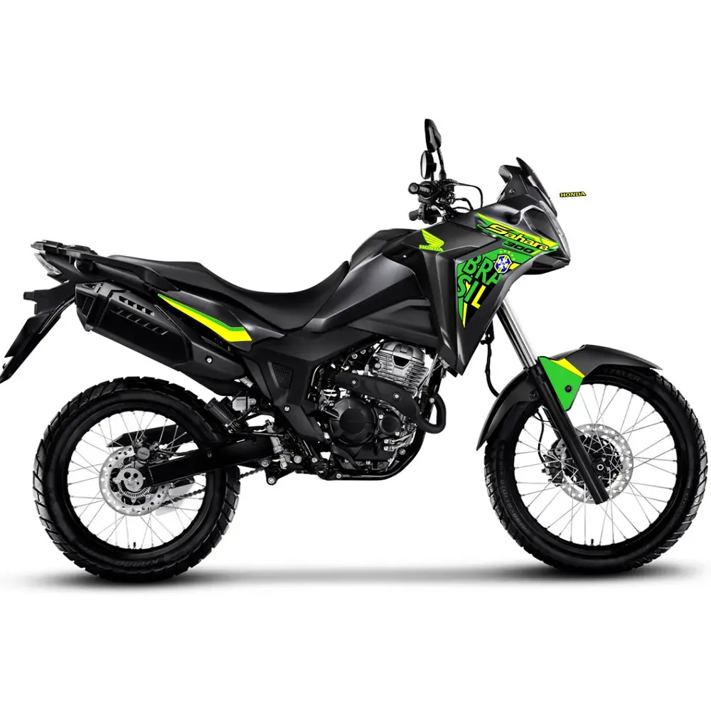 Kit Sahara 300 Adv preto fosco e laranja refletivo