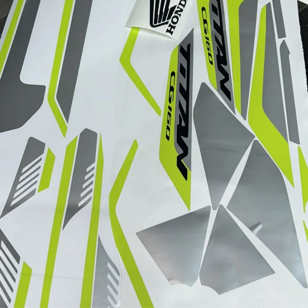 Kit Titan 160 2026 prata e verde limão