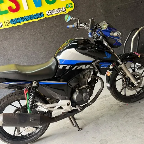 Kit Titan 160 Edição especial Prata e azul