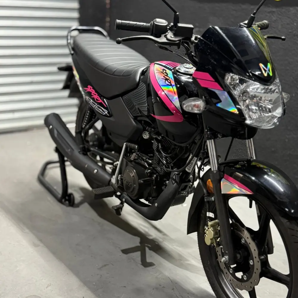 Kit Mottu 110 Rosa e holográfico