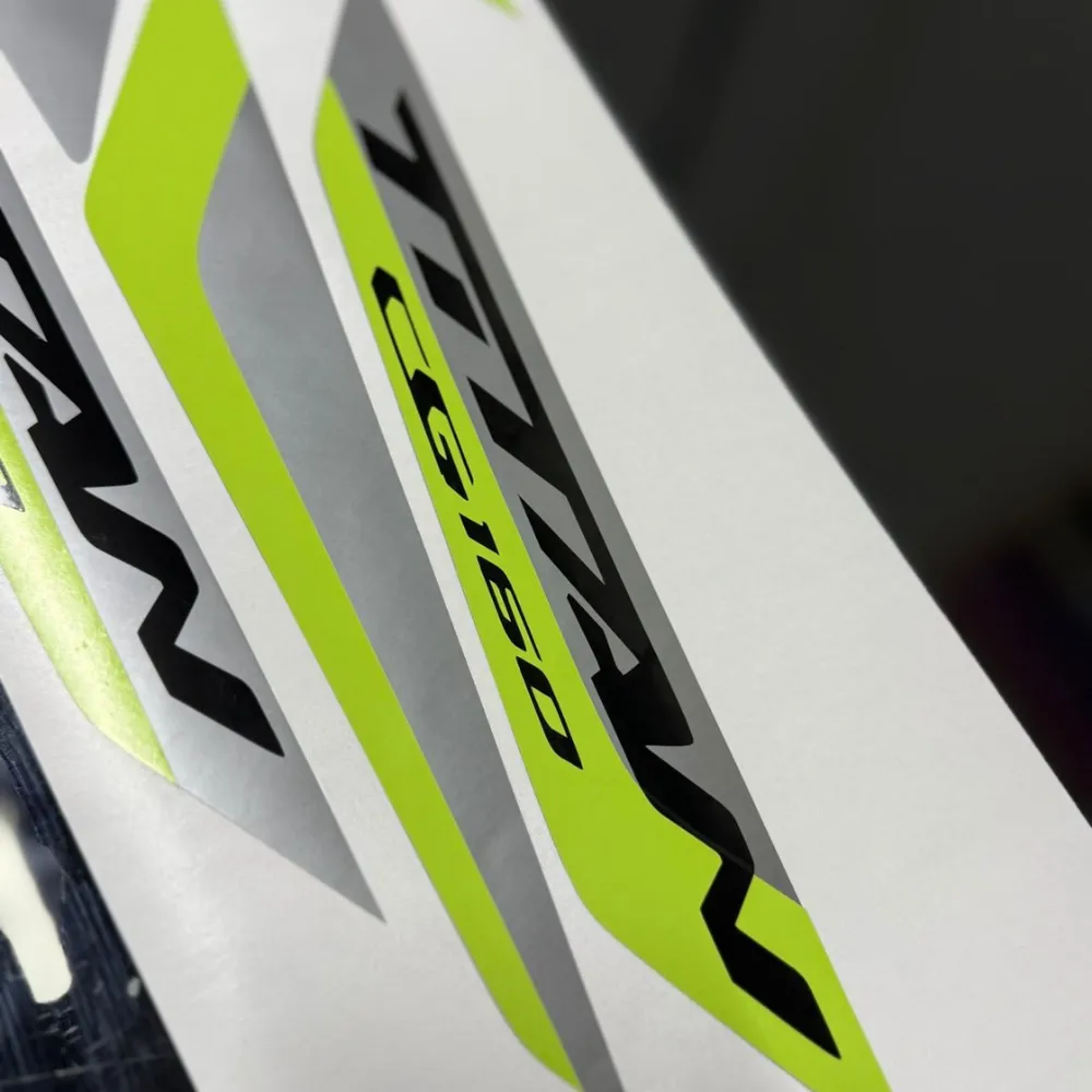 Kit Titan 160 2026 prata e verde limão