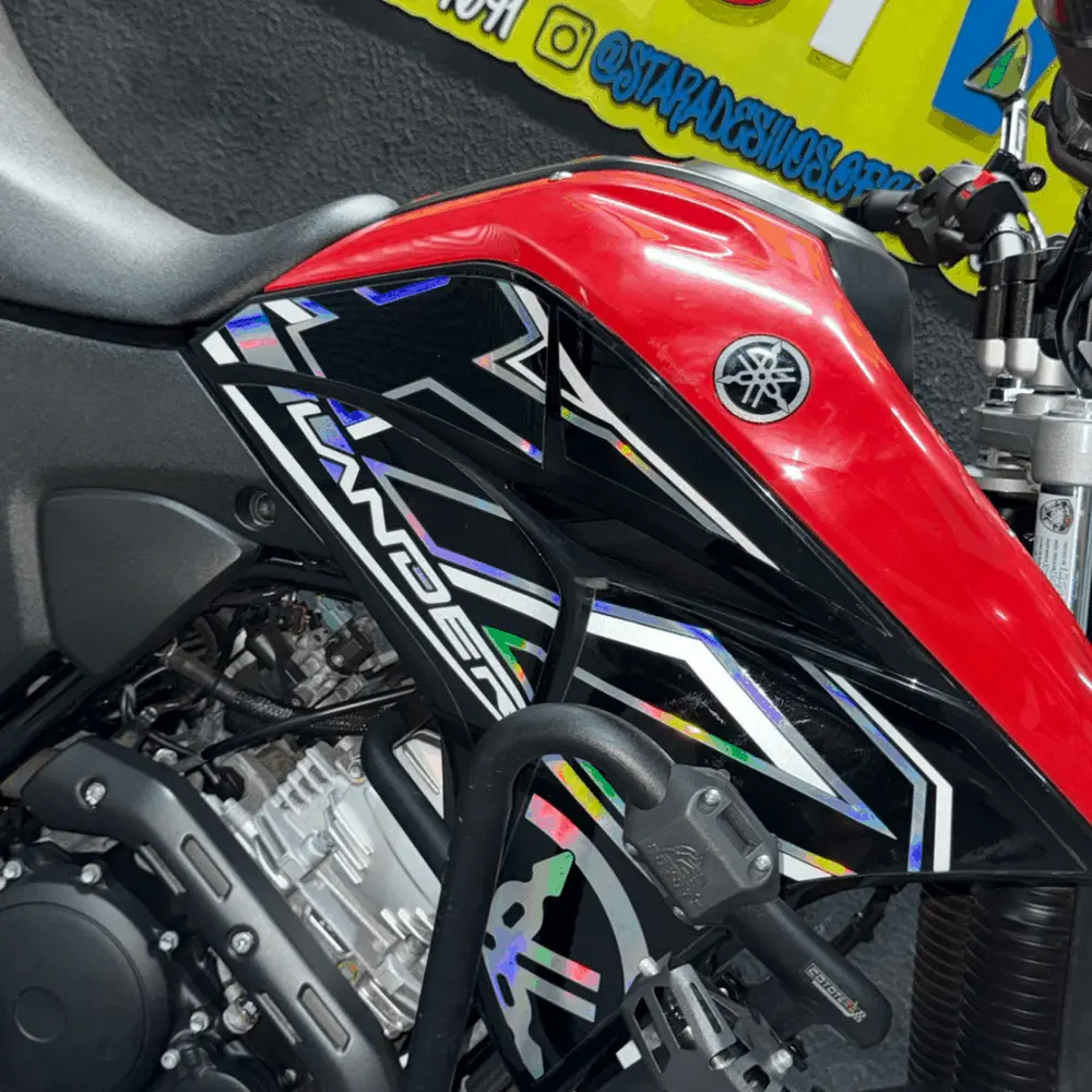 Kit Projeto Lander 250 2024 Holo e Prata Laminado