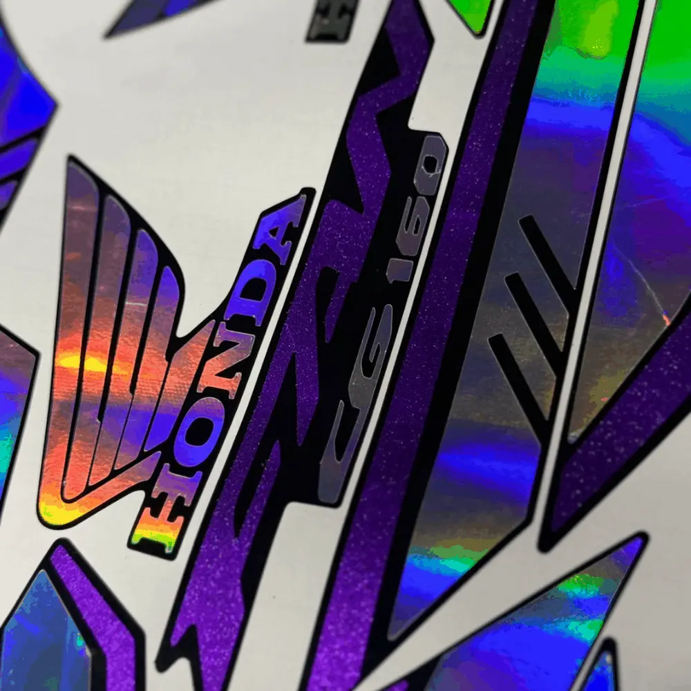 Kit Fan 160 Mod linhas holo e Roxo Metalico Laminado