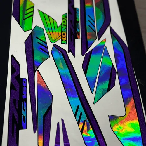 Kit Fan 160 Mod linhas holo e Roxo Metalico Laminado