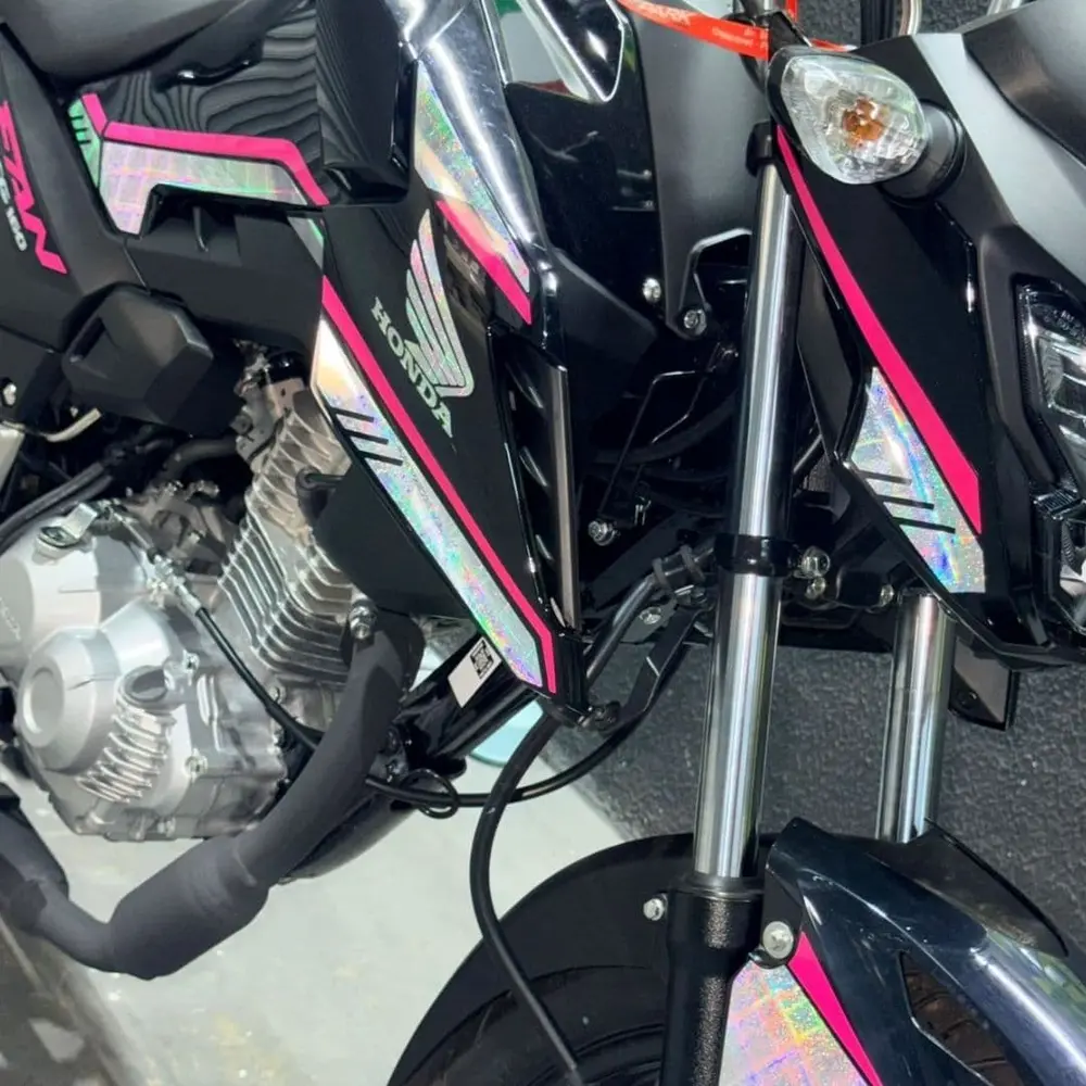 Kit Fan 2025 Mod linhas Rosa e glitter