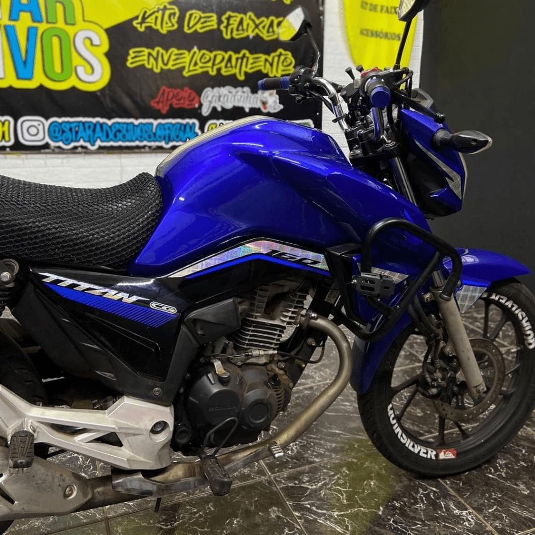 Kit Titan 160 2024 Holográfico Glitter e azul refletivo