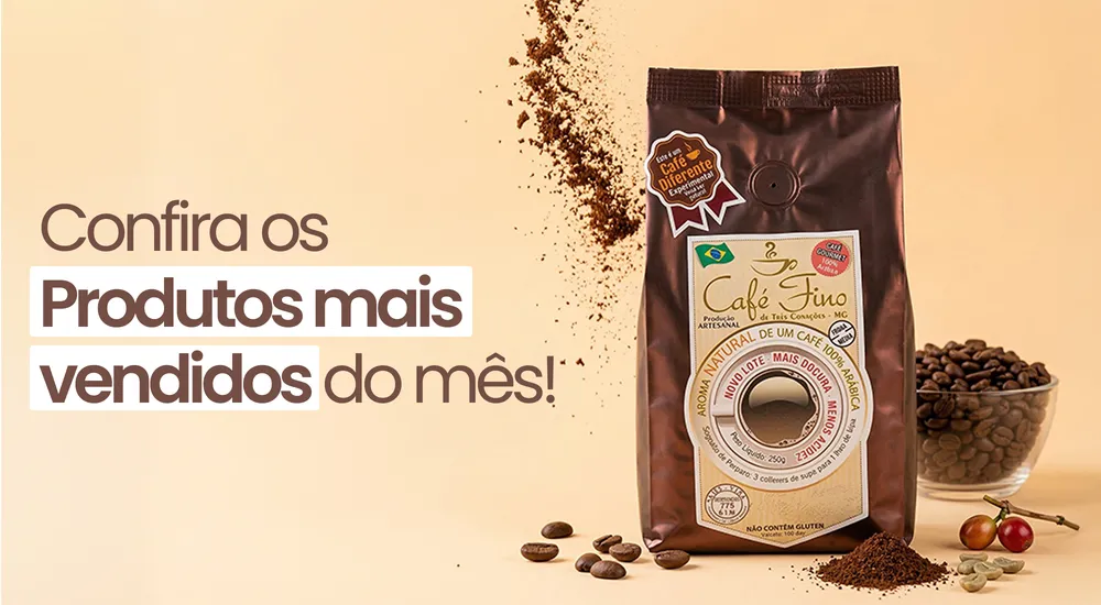 Produtos mais vendidos da Lojinha Uai nesse mês