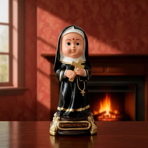 Imagem de Santa Rita Infantil de Borracha Inquebrável - 14 cm