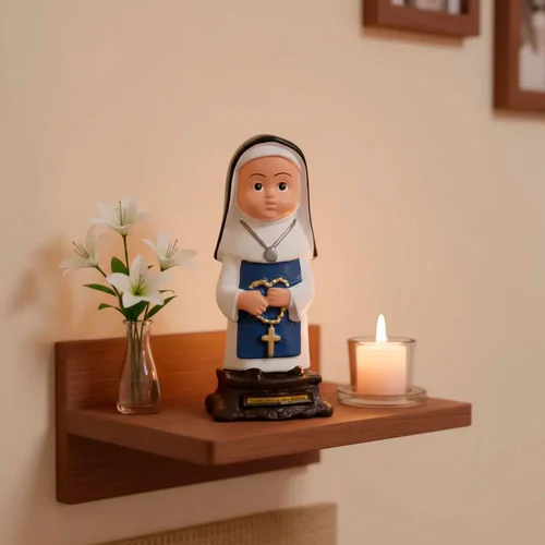 Imagem de Santa Irmã Dulce Infantil de Borracha Inquebrável - 14 cm