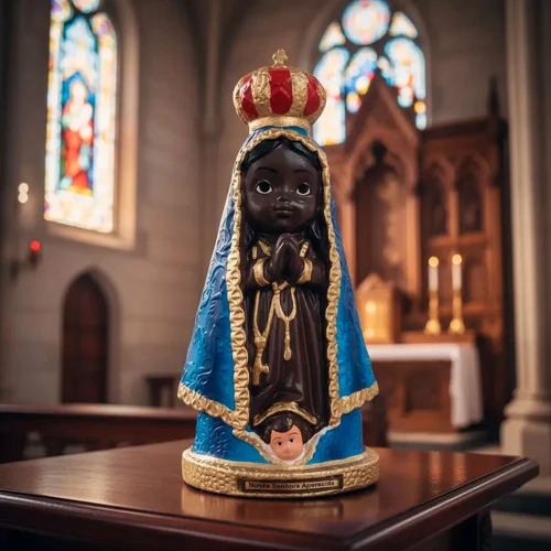Imagem de Nossa Senhora Aparecida Infantil de Borracha Inquebrável - 16 cm