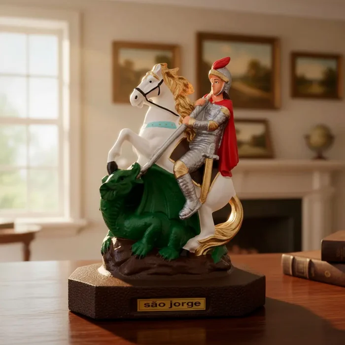 Imagem de São Jorge de Borracha Inquebrável - 21 cm | Comprar na Lojinha Uai