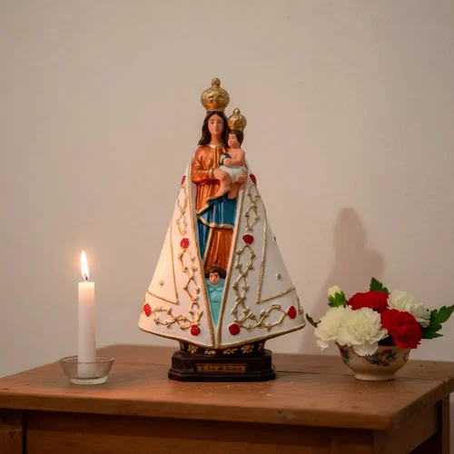 Imagem de Nossa Senhora de Nazaré de Borracha Inquebrável - 20 cm