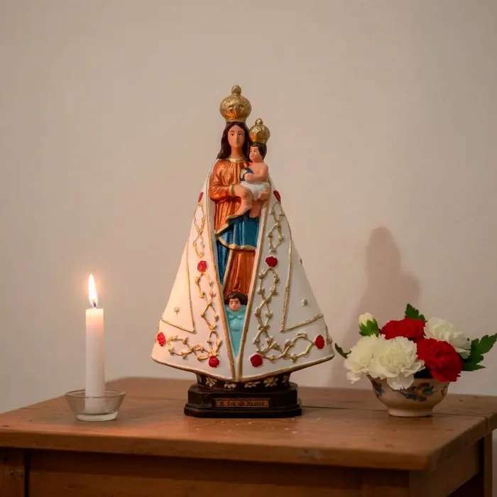 Imagem de Nossa Senhora de Nazaré de Borracha Inquebrável | Comprar na Lojinha Uai