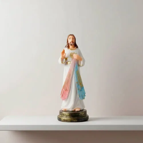 Imagem de Jesus Misericordioso de Resina - 9 cm