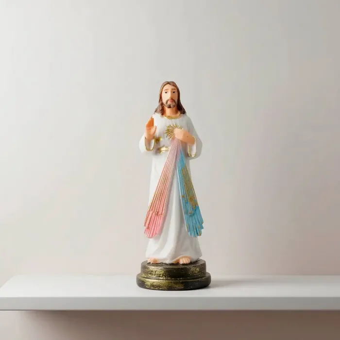 Imagem de Jesus Misericordioso de Resina - 9 cm | Comprar na Lojinha Uai