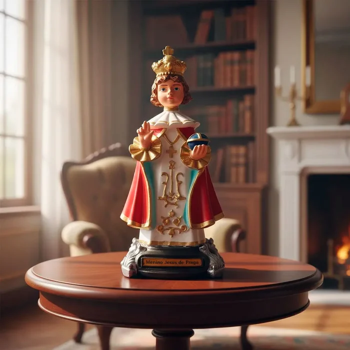 Imagem do Menino Jesus de Praga de Borracha Inquebrável 20 cm | Comprar na Lojinha Uai
