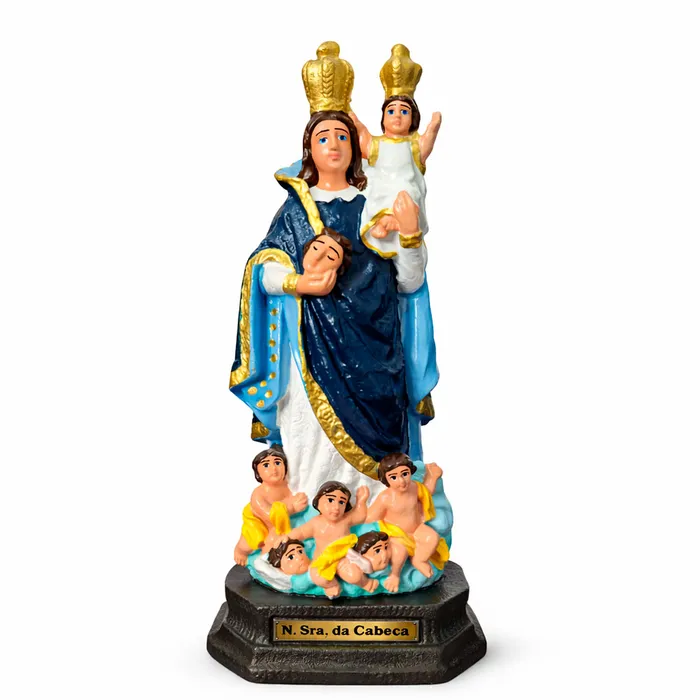 Imagem de Nossa Senhora da Cabeça de Borracha Inquebrável - 22 cm | Lojinha Uai