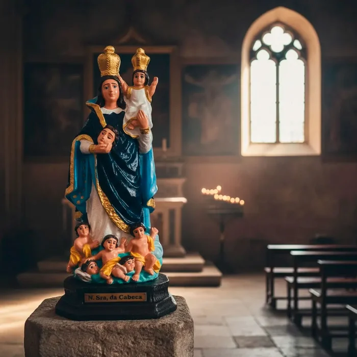 Imagem de Nossa Senhora da Cabeça de Borracha Inquebrável - 22 cm | Lojinha Uai