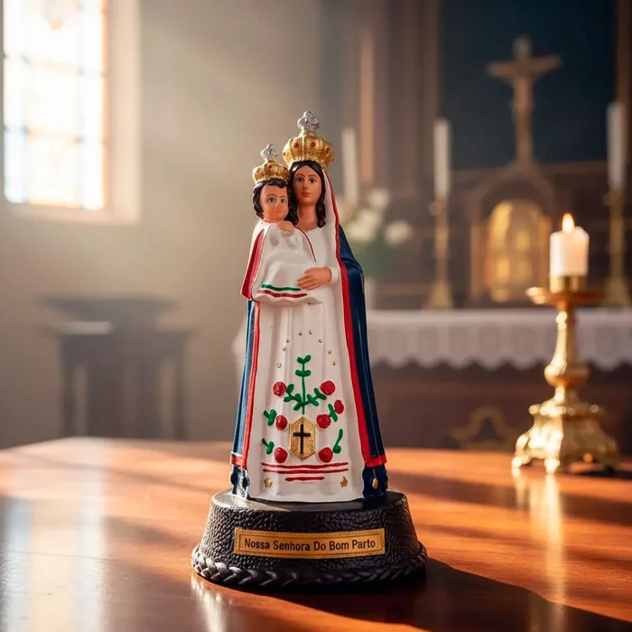 Imagem de Nossa Senhora do Bom Parto de Borracha Inquebrável - 22 cm | Comprar na Lojinha Uai
