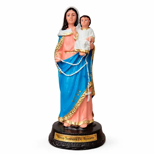 Imagem de Nossa Senhora do Rosário de Borracha Inquebrável - 20 cm
