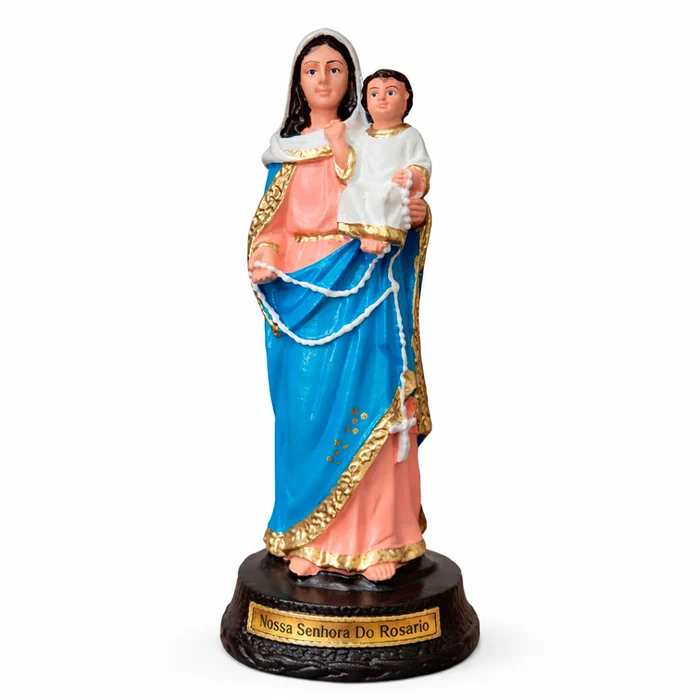 Imagem de Nossa Senhora do Rosário de Borracha Inquebrável - 22 cm | Comprar na Lojinha Uai