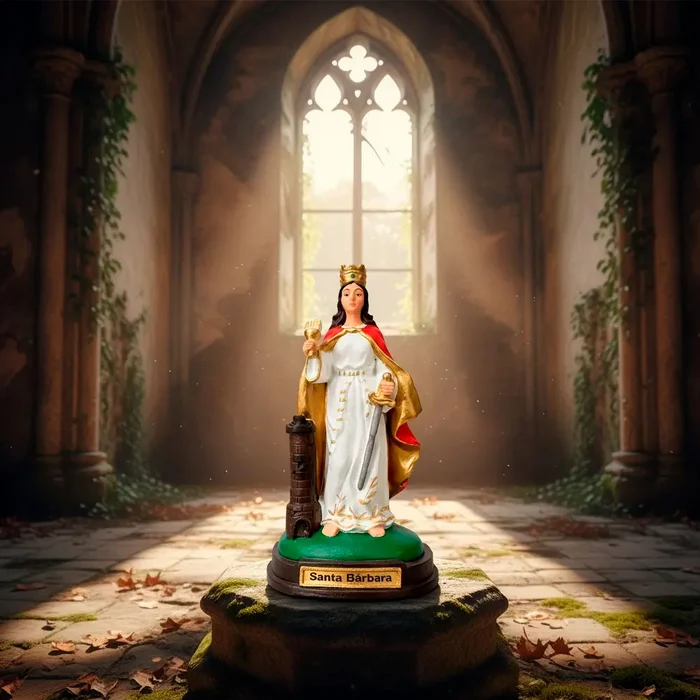 Imagem de Santa Bárbara de Borracha Inquebrável - 20 cm | Comprar na Lojinha Uai