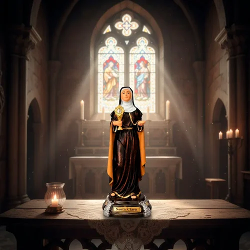 Imagem de Santa Clara de Borracha Inquebrável - 20 cm