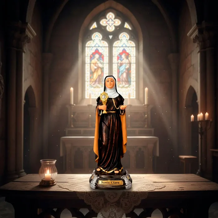 Imagem de Santa Clara de Borracha Inquebrável - 20 cm | Comprar na Lojinha Uai