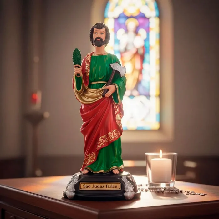 Imagem de São Judas Tadeu de Borracha Inquebrável - 20 cm | Comprar na Lojinha Uai