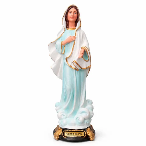 Imagem de Nossa Senhora de Medjugorje Rainha da Paz de Borracha Inquebrável - 33 cm