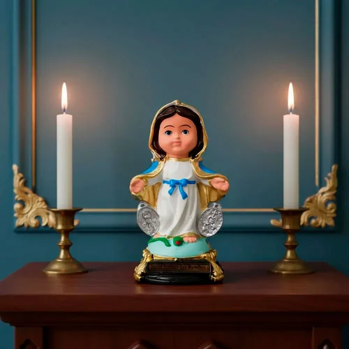 Imagem de Nossa Senhora das Graças Infantil de Borracha Inquebrável - 15 cm