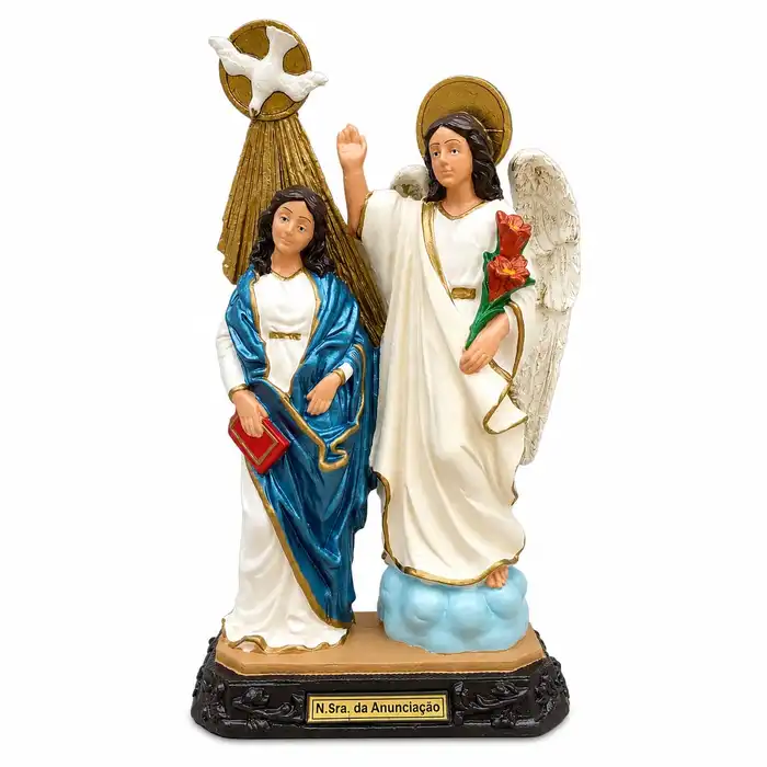Imagem de Nossa Senhora da Anunciação de Borracha Inquebrável - 30 cm
