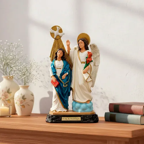 Imagem de Nossa Senhora da Anunciação de Borracha Inquebrável - 30 cm