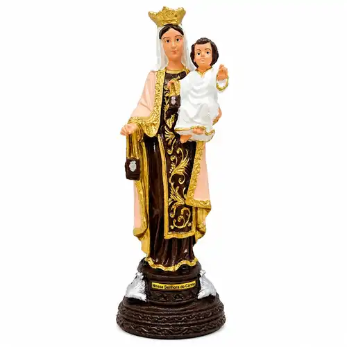 Imagem de Nossa Senhora do Carmo de Borracha Inquebrável - 20 cm