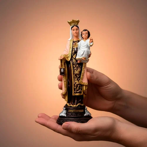 Imagem de Nossa Senhora do Carmo de Borracha Inquebrável - 20 cm