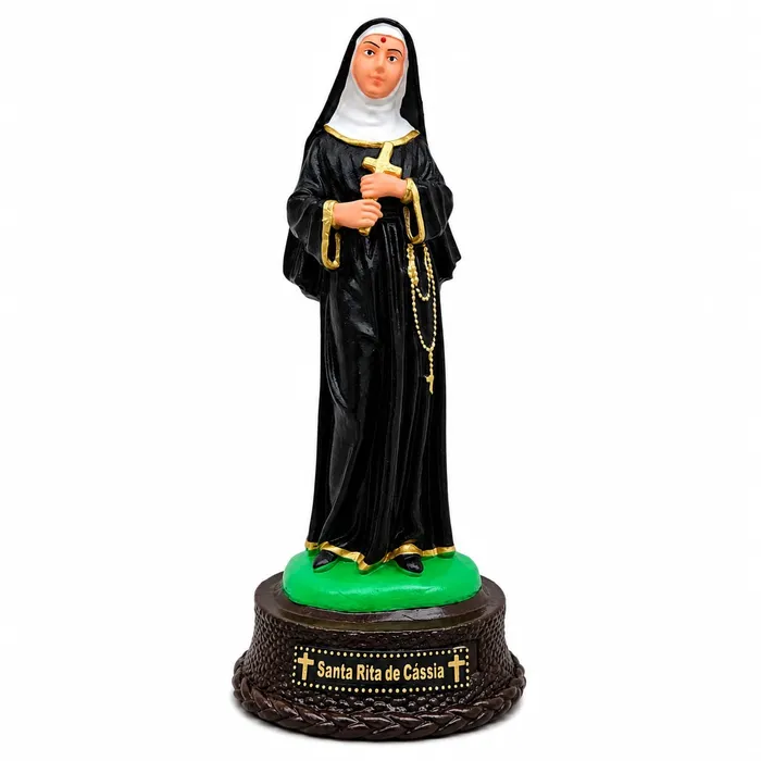 Imagem de Santa Rita de Cássia de Borracha Inquebrável - 22 cm | Comprar na Lojinha Uai