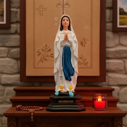 Imagem de Nossa Senhora de Lourdes de Borracha Inquebrável - 20 cm