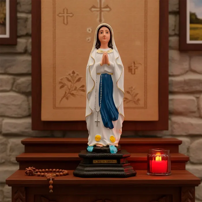 Imagem de Nossa Senhora de Lourdes de Borracha Inquebrável - 20 cm | Comprar na Lojinha Uai