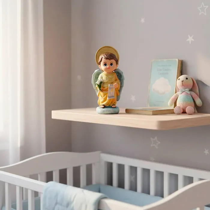 Kit Trio de Arcanjos São Miguel São Rafael São Gabriel Infantil de Resina - 15 cm