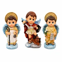 Kit Trio de Arcanjos São Miguel São Rafael São Gabriel Infantil de Resina - 15 cm - imagem 1