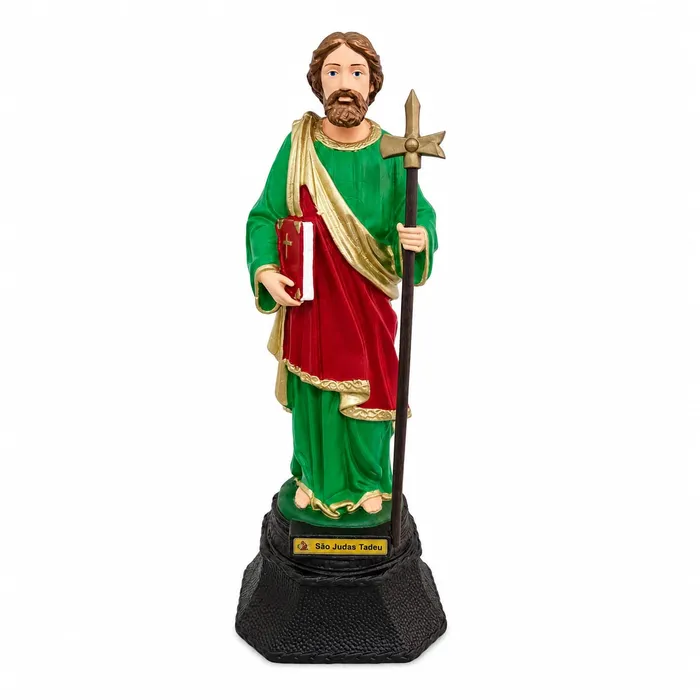 Imagem de São Judas Tadeu de Borracha Inquebrável - 37 cm | Lojinha Uai