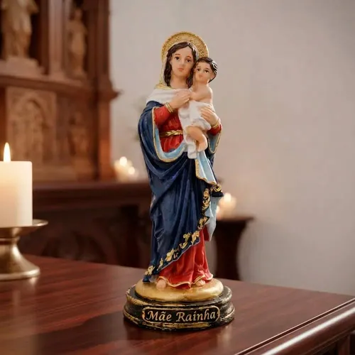 Imagem Mãe Rainha de Resina - 15 cm