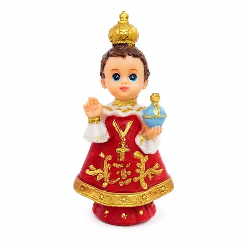 Imagem do Menino Jesus de Praga Infantil de Resina - 8 cm