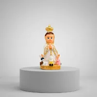 Imagem de Nossa Senhora de Fátima com Pastores Infantil de Resina - 8 cm - imagem 3