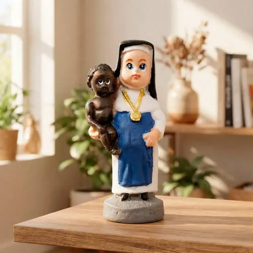 Imagem de Santa Irmã Dulce Infantil de Resina - 8 cm