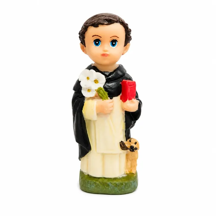 Imagem de São Domingos de Gusmão Infantil de Resina - 8 cm | Lojinha Uai