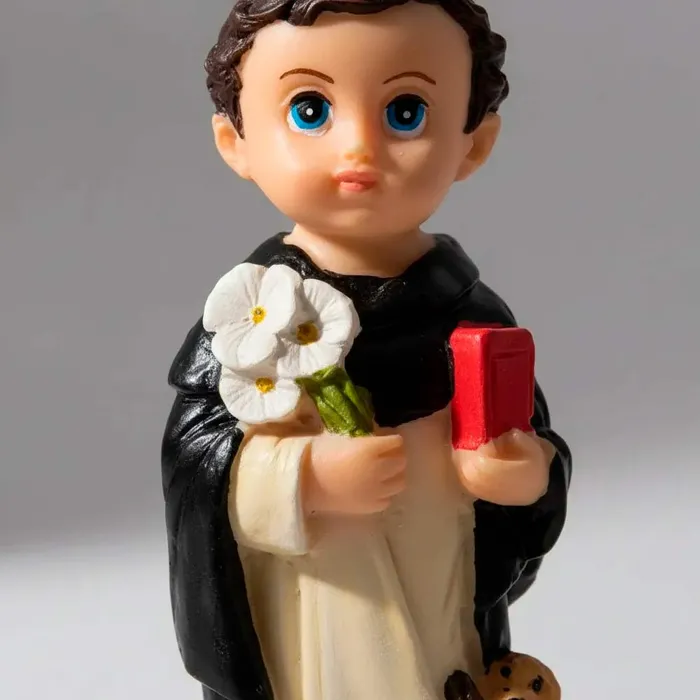 Imagem de São Domingos de Gusmão Infantil de Resina - 8 cm | Lojinha Uai